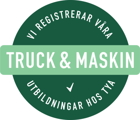Vi registrerar våra truck- och maskinutbildningar hos TYA